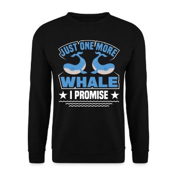 Whale Watching Whale Watching Orca Blue Whale - Unisex Sweatshirt - black - Front - Alina (178cm) & Michal (187cm)