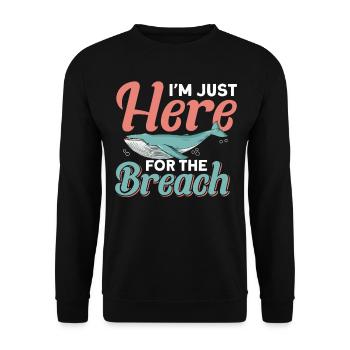 Whale Watching Whale Watching Orca Blue Whale - Unisex Sweatshirt - black - Front - Alina (178cm) & Michal (187cm)