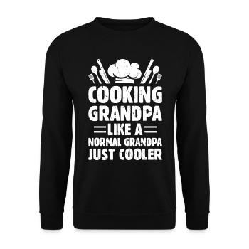 Cuisiner grand-père comme un grand-père normal juste plus frais - Sweat-shirt Unisexe - noir - Devant - Alina (178cm) & Michal (187cm)