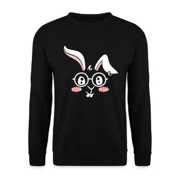 Easter Holiday Rabbit Easter Happy Easter - Unisex Sweatshirt - black - Front - Alina (178cm) & Michal (187cm)