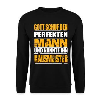 Hausmeister - Unisex Pullover - Schwarz - Vorne - Alina (178cm) & Michal (187cm)