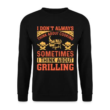 Je ne pense pas toujours à cuisiner des aliments BB - Sweat-shirt Unisexe - noir - Devant - Alina (178cm) & Michal (187cm)