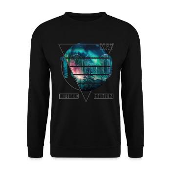 Édition limitée 1960 Mai Anniversaire Northern Lights - Sweat-shirt Unisexe - noir - Devant - Alina (178cm) & Michal (187cm)