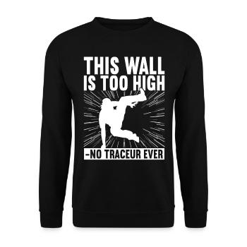 Parkour Freerunning - Unisex Sweatshirt - black - Front - Alina (178cm) & Michal (187cm)