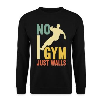 Parkour Freerunning - Unisex Sweatshirt - black - Front - Alina (178cm) & Michal (187cm)