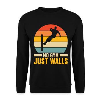 Parkour Freerunning - Unisex Sweatshirt - black - Front - Alina (178cm) & Michal (187cm)