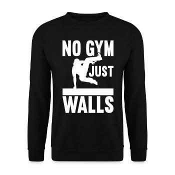 Parkour Freerunning - Unisex Sweatshirt - black - Front - Alina (178cm) & Michal (187cm)