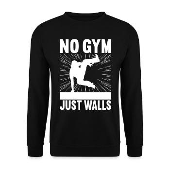 Parkour Freerunning - Unisex Sweatshirt - black - Front - Alina (178cm) & Michal (187cm)