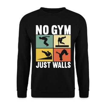 Parkour Freerunning - Unisex Sweatshirt - black - Front - Alina (178cm) & Michal (187cm)