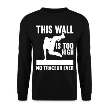Parkour Freerunning - Unisex Sweatshirt - black - Front - Alina (178cm) & Michal (187cm)