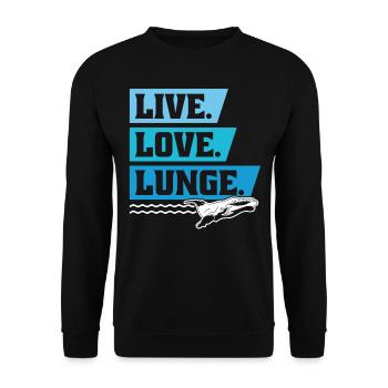 Whale Watching Whale Watching Orca Blue Whale - Unisex Sweatshirt - black - Front - Alina (178cm) & Michal (187cm)