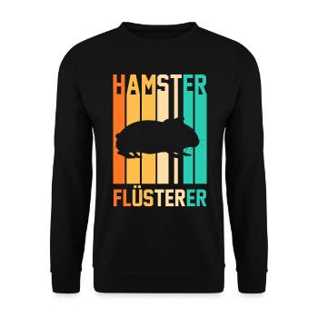 Nagetier Hamsterbesitzer Hamster - Unisex Pullover - Schwarz - Vorne - Alina (178cm) & Michal (187cm)