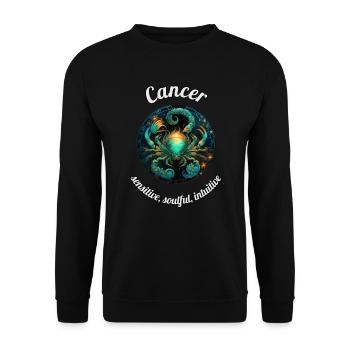Cancer Sternzeichen Krebs Astronomie - Unisex Pullover - Schwarz - Vorne - Alina (178cm) & Michal (187cm)