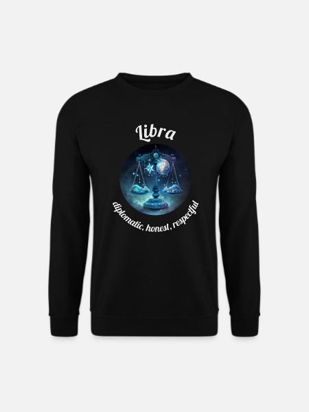Libra Sternzeichen Waage Astronomie - Unisex Pullover - Schwarz