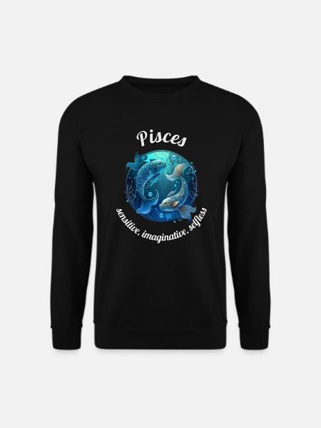 Pisces Sternzeichen Fische Astronomie - Unisex Pullover - Schwarz