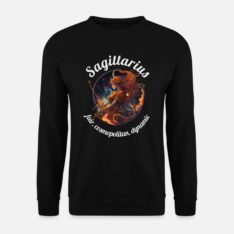 Sagittarius Sternzeichen Schütze Astronomie - Unisex Pullover - Schwarz