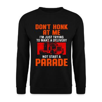 Truck Driver Trucker Driving - Unisex Sweatshirt - black - Front - Alina (178cm) & Michal (187cm)