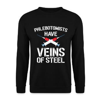 Phlebotomist Phlebotomy Nurse Tech - Unisex Sweatshirt - black - Front - Alina (178cm) & Michal (187cm)