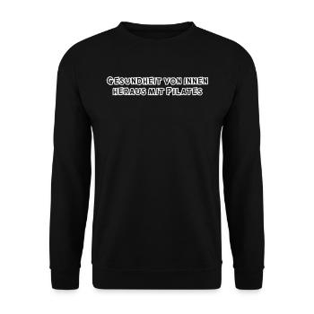 Pilates - Gesundheit von innen heraus mit Pilates - Unisex Pullover - Schwarz - Vorne - Alina (178cm) & Michal (187cm)