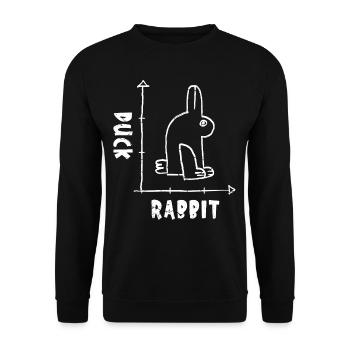 Rabbit Owner Animal Rabbit Lover Rabbit Rabbit - Unisex Sweatshirt - black - Front - Alina (178cm) & Michal (187cm)
