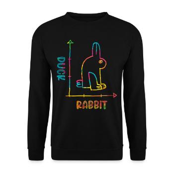 Rabbit Owner Animal Rabbit Lover Rabbit Rabbit - Unisex Sweatshirt - black - Front - Alina (178cm) & Michal (187cm)