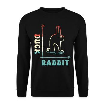 Rabbit Owner Animal Rabbit Lover Rabbit Rabbit - Unisex Sweatshirt - black - Front - Alina (178cm) & Michal (187cm)