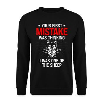 Faune Animal Loup-Garou Amoureux Loup Chuchoteur - Sweat-shirt Unisexe - noir - Devant - Alina (178cm) & Michal (187cm)