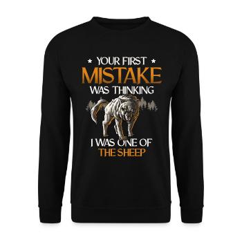 Faune Animal Loup-Garou Amoureux Loup Chuchoteur - Sweat-shirt Unisexe - noir - Devant - Alina (178cm) & Michal (187cm)