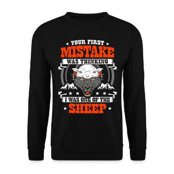 Faune Animal Loup-Garou Amoureux Loup Chuchoteur - Sweat-shirt Unisexe - noir - Devant - Alina (178cm) & Michal (187cm)