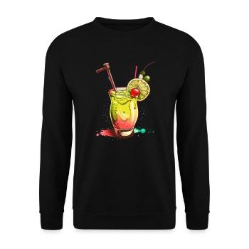 Cocktail - Unisex Sweatshirt - black - Front - Alina (178cm) & Michal (187cm)