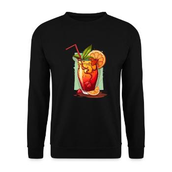 Cocktail - Unisex Sweatshirt - black - Front - Alina (178cm) & Michal (187cm)