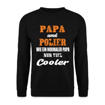 Papa und Polier - Unisex Pullover - Schwarz - Vorne - Alina (178cm) & Michal (187cm)