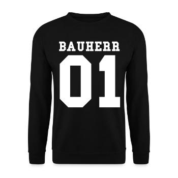 Bauherr - Unisex Pullover - Schwarz - Vorne - Alina (178cm) & Michal (187cm)