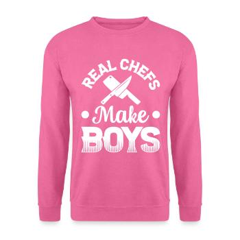 Vrai chef faire des garçons chef de cuisine couteaux cuisine fo - Sweat-shirt Unisexe - rose - Devant