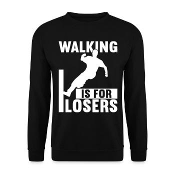 Parkour Freerunning - Unisex Sweatshirt - black - Front - Alina (178cm) & Michal (187cm)