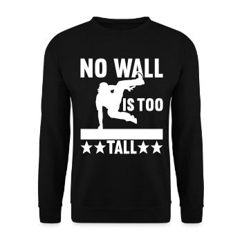 Parkour Freerunning - Unisex Sweatshirt - black - Front - Alina (178cm) & Michal (187cm)