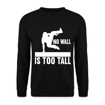 Parkour Freerunning - Unisex Sweatshirt - black - Front - Alina (178cm) & Michal (187cm)
