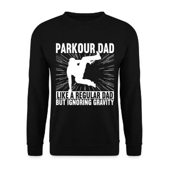 Parkour Freerunning - Unisex Sweatshirt - black - Front - Alina (178cm) & Michal (187cm)