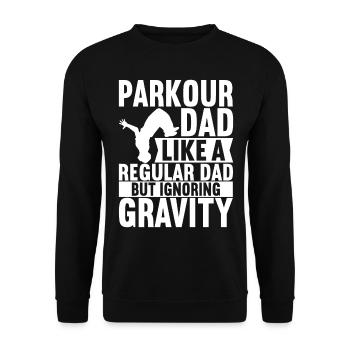 Parkour Freerunning - Unisex Sweatshirt - black - Front - Alina (178cm) & Michal (187cm)