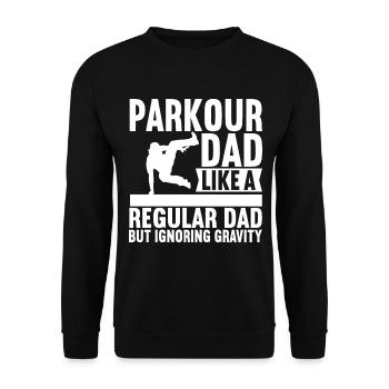 Parkour Freerunning - Unisex Sweatshirt - black - Front - Alina (178cm) & Michal (187cm)