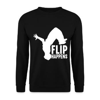 Parkour Freerunning - Unisex Sweatshirt - black - Front - Alina (178cm) & Michal (187cm)