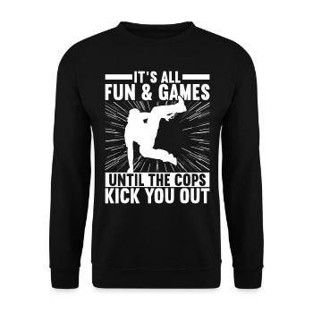 Parkour Freerunning - Sweat-shirt Unisexe - noir - Devant - Alina (178cm) & Michal (187cm)