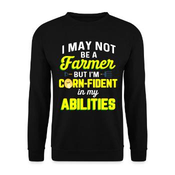 culture du maïs cultures agriculture - Sweat-shirt Unisexe - noir - Devant - Alina (178cm) & Michal (187cm)
