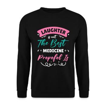 Anesthesia Anesthesiologist Nurse Anesthesiology - Unisex Sweatshirt - black - Front - Alina (178cm) & Michal (187cm)