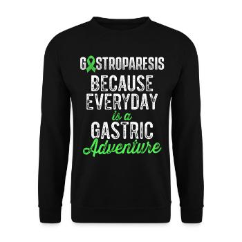Guerrier de la sensibilisation à la gastroparésie Survivant - Sweat-shirt Unisexe - noir - Devant - Alina (178cm) & Michal (187cm)