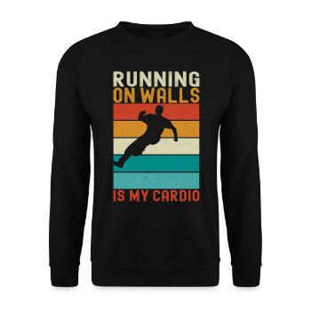 Parkour Freerunning - Unisex Sweatshirt - black - Front - Alina (178cm) & Michal (187cm)