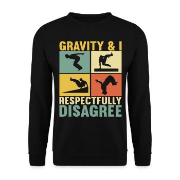 Parkour Freerunning - Unisex Sweatshirt - black - Front - Alina (178cm) & Michal (187cm)