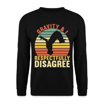 Parkour Freerunning - Unisex Sweatshirt - black - Front - Alina (178cm) & Michal (187cm)