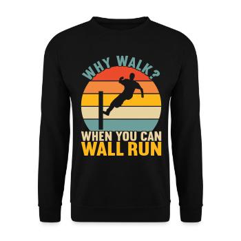 Parkour Freerunning - Unisex Sweatshirt - black - Front - Alina (178cm) & Michal (187cm)