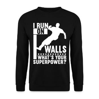 Parkour Freerunning - Unisex Sweatshirt - black - Front - Alina (178cm) & Michal (187cm)